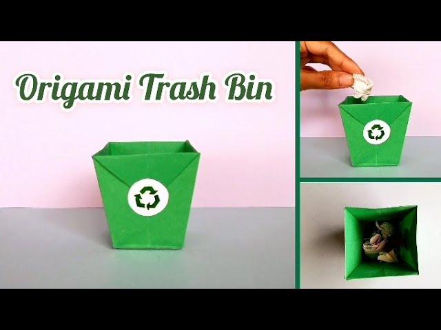 DIY Origami Trash Bin / Desk Dustbin / How to make a Dustbin / Trash Bin / DIY Organizer#shorts