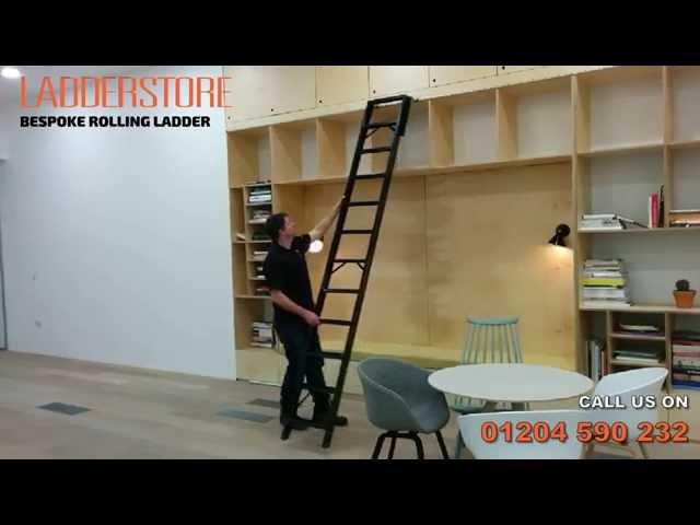 Ladderstore Bespoke Rolling Ladder Demonstration