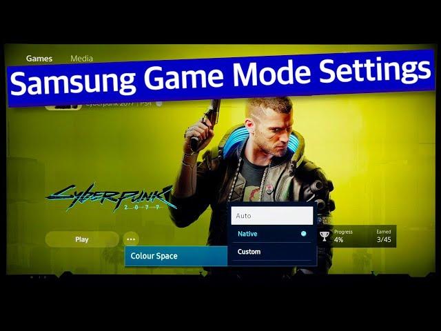 Samsung TV Best Game Mode Settings for PS5 & Xbox Series X 4K@120Hz Gaming