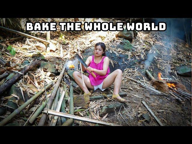 SURVIVAL CUISINE - Grill everything in the forest with a homemade stove