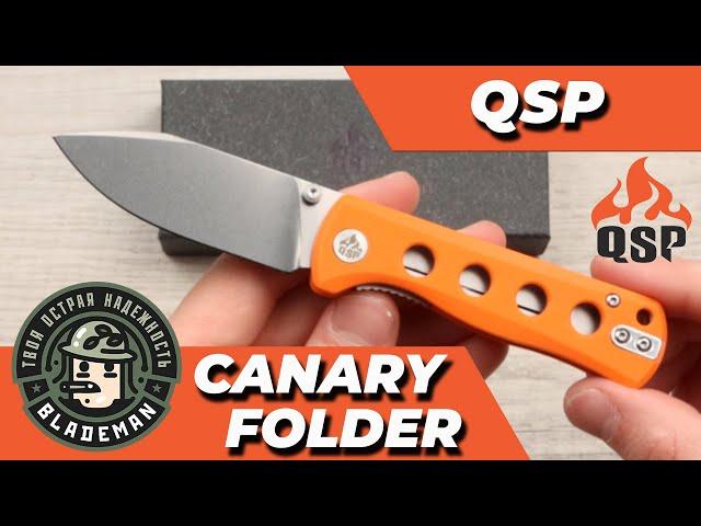 Нож QSP Canary Folder, 14C28N, Orange G10 Handle, QS150-B1