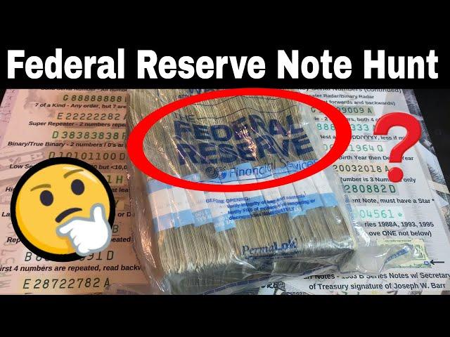 Federal Reserve Notes Hunt - Searching $1 Bills for Rare Star Notes