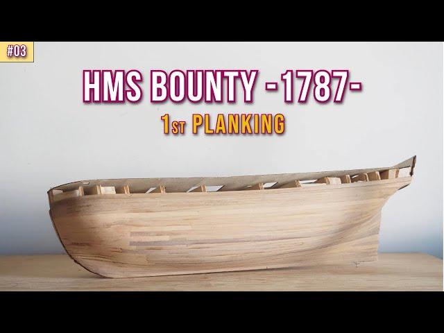 First layer of PLANKING - HMS BOUNTY: Amati Step By Step Model Ship Build