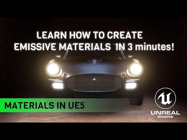 HOW TO CREATE LIGHT MATERIALS (EMISSIVE MATERIAL) IN UNREAL ENGINE 5