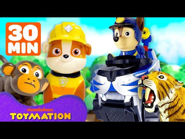 30 MINUTES of PAW Patrol and Rubble & Crew TOYS Best Rescues & Builds! | Toymation