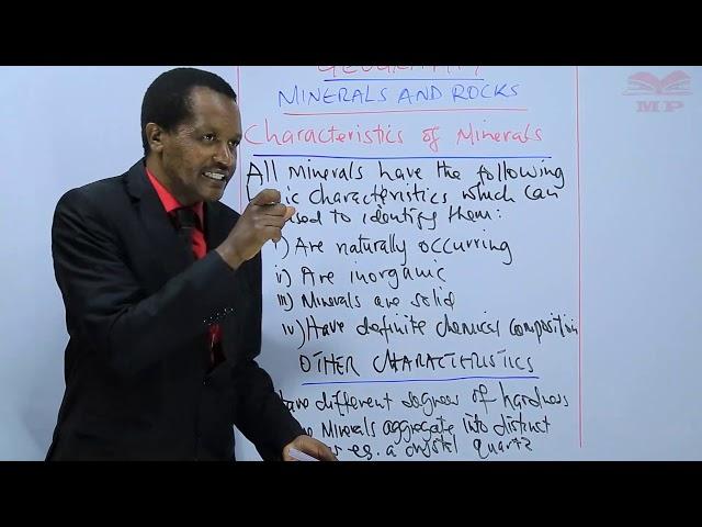 KCSE - GEOGRAPHY  - FORM 1- MINERALS & ROCKS