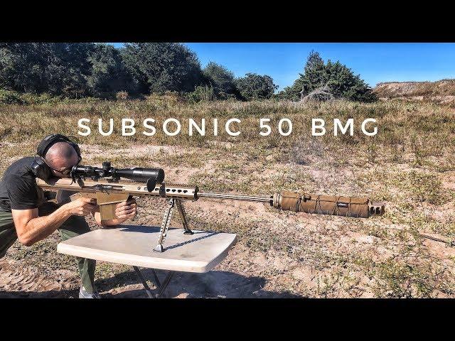 Suppressed Barrett M107A1 with SUBSONIC 50 BMG