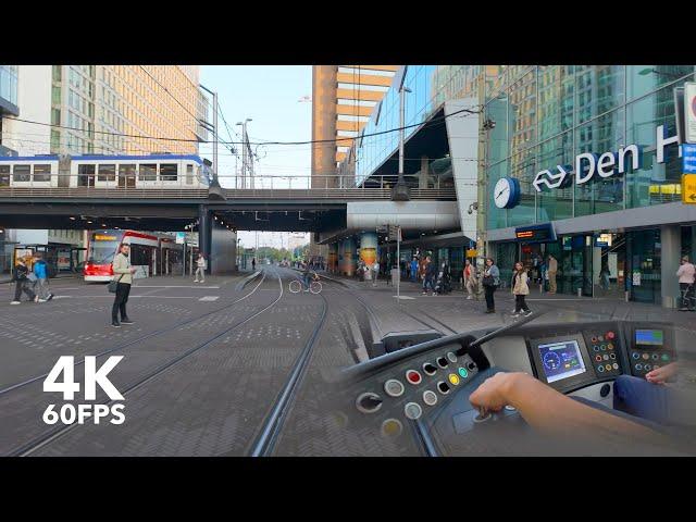 Morning ride to the coast |  HTM Line 9 | 4K Tram Cabview |  The Hague | Siemens Avenio