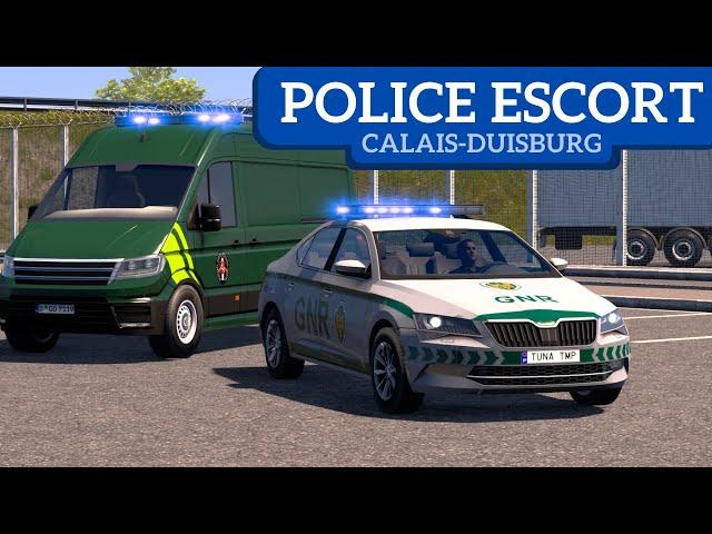 ‍️POLICE ESCORT with @tunatmp on CALAIS-DUISBURG | Police Patrol | TruckersMP Game Moderator