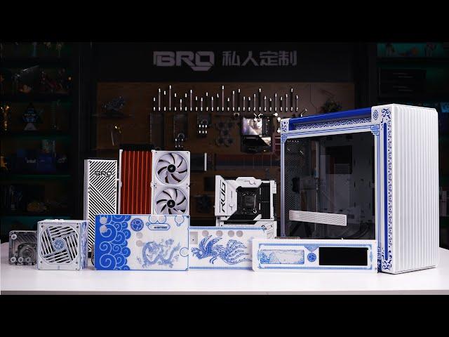 「BRO」4K Water Cooled PC Build ProArt PA602 With Blue and white porcelain. 华硕PA602白色青花瓷主题 #pcbuild