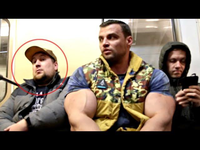 ХАМСТВО В МЕТРО! Не будь Быдлом, Амбал офигел \ Bodybuilder Metro