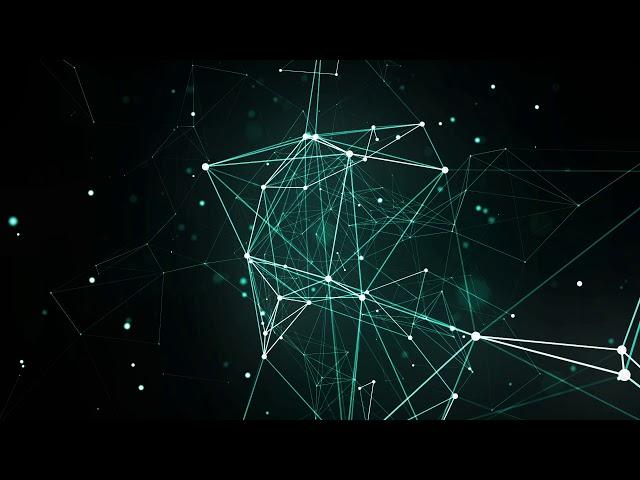 abstract blue geometrical background with moving lines and dots. looping cg animation || 60 fps