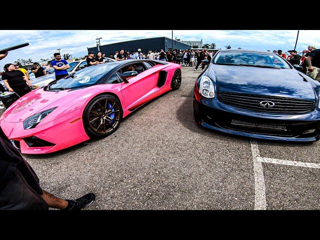 BUILT TURBO G35 VS AVENTADOR??? - EPIC SPOOOOL