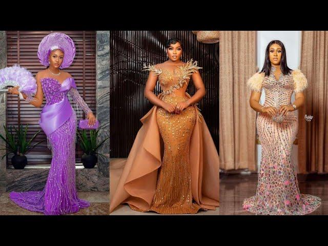 Latest Asoebi Lace Styles to try in 2023| Owambe Lace Styles