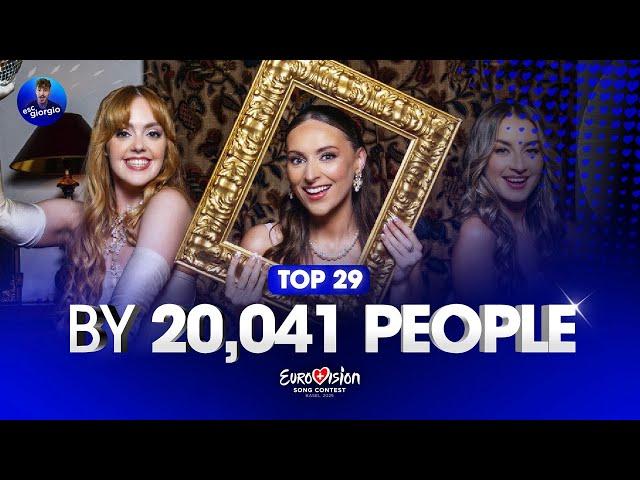 Eurovision 2025: Top 29 by 20,041 People