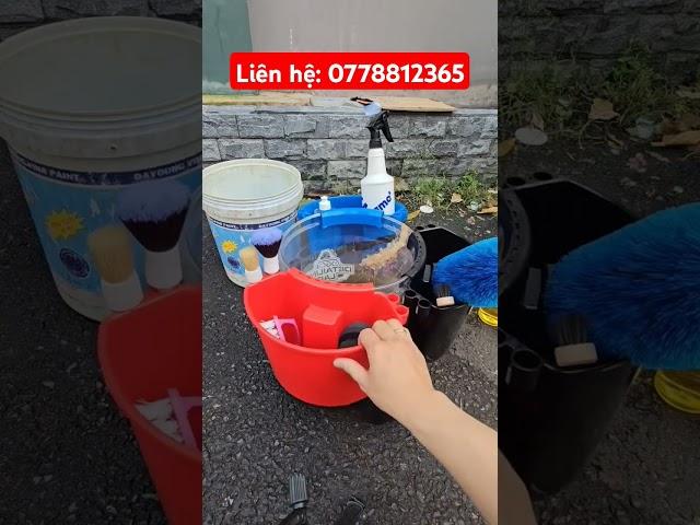Khay Đựng Dụng Cụ Treo Xô Rửa ,Máng Treo Xô Đựng Dụng Cụ Rửa Xe Chuyên Dụng Tặng 2 Cọ #muasamnhanh