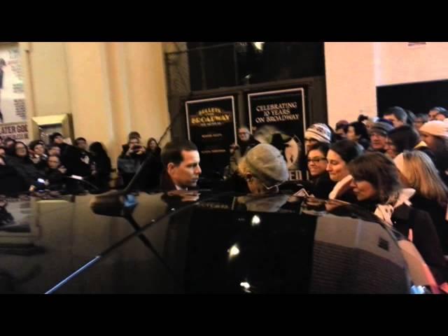 Sir Patrick Stewart and Sir Ian McKellen outside Cort Theatre for "No Man's Land"