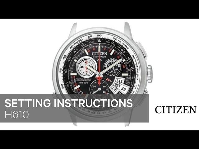 Citizen Watch Setting Instruction — H610