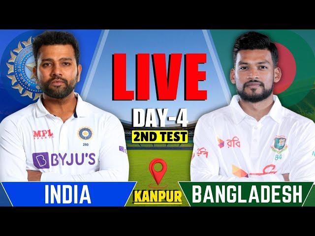 India vs Bangladesh 2nd Test, Day 4 | IND vs BAN SESSION 2 | IND VS BAN  Live Score & Commentary