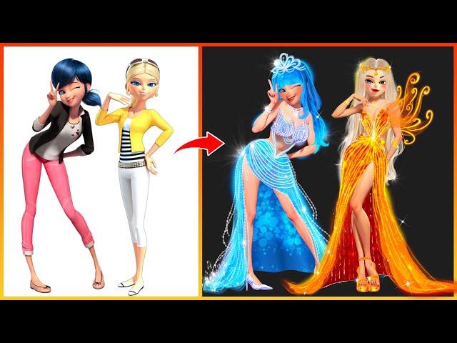 Miraculous Ladybug Chloe Glow Up Into Elemental Ember Lumen, Brook Ripple - Transformation