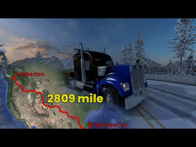 4K UltraHd | Longest Delivery (British Columbia to Texas)| American Truck Simulator | Logitech G29