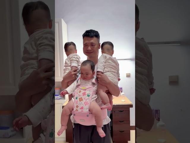 凌晨的宝贝 #三胞胎 #小萌娃 #家庭搞笑 #人类幼崽