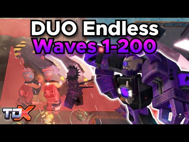 TDX Duo Endless Mode Waves 1-200 Victory [FULL GAME] - Tower Defense X Roblox