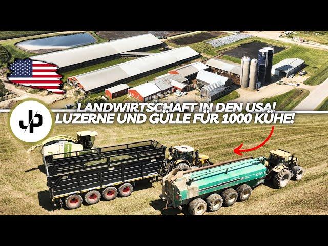 Luzerne häckseln & Gülle in den USA! XXL Challenger! || JP Agrar