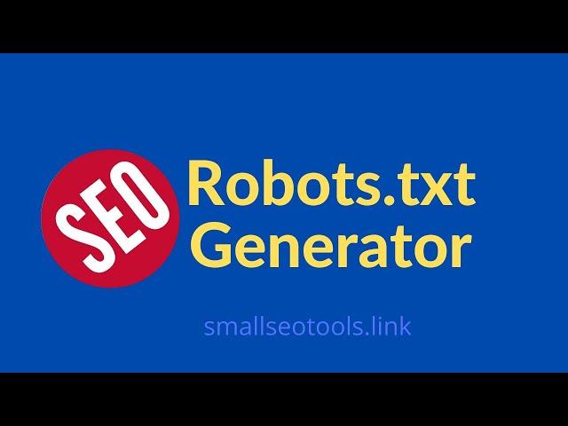 How to Generate Robots.txt file | Smallseotools #seo