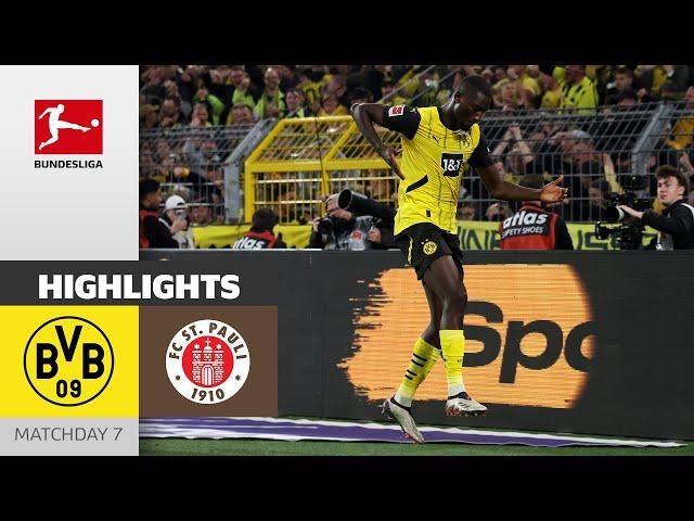 Guirassy strikes again! | Borussia Dortmund - FC St. Pauli 2-1 | Highlights MD 7 – Bundesliga 24/25