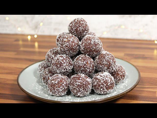 Chocolate Coconut Balls Recipe | How To Make No-Bake Chocolate Coconut Ball | 4-Ingredient Recipe