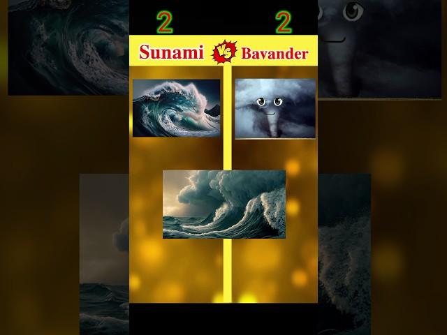 sunami Vs bavander  #shorts #viral #treanding #comparison #Vs fact clip 2.2