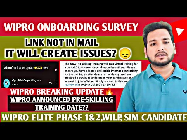 Wipro Onboarding Mail | Onboarding Survey Latest Update, Connect Session | Offer Letter | Training