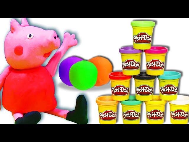 How to Make Play Doh Peppa Pig Step by Step | Easy DIY Clay Art for Kids | Hooplakidz HowTo