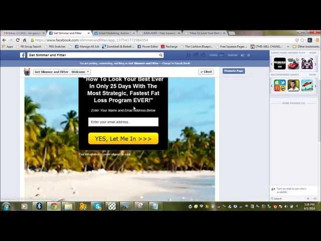 Facebook Squeeze Tab - Just Email Field with Kblm & Getresponse