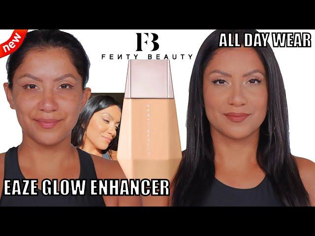 *new* FENTY BEAUTY EAZE DROP'LIT GLOW ENHANCER REVIEW & WEAR TEST *oily skin* | MagdalineJanet