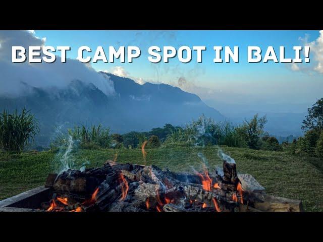 We fount amazing camp spot in Bali with breathtaking views.