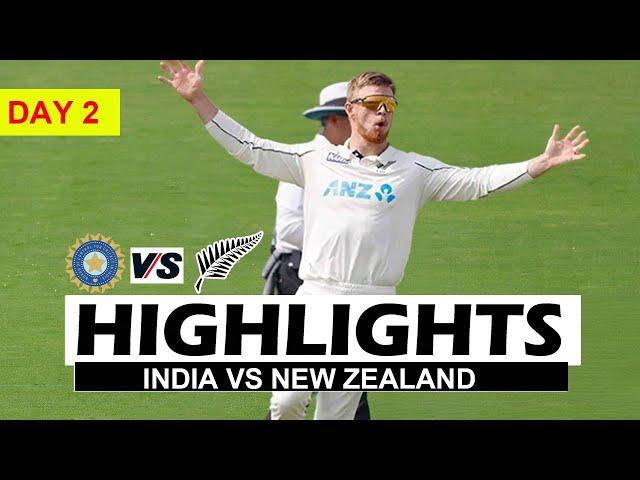 INDIA VS NEW ZEALAND 2ND TEST MATCH DAY 2 FULL HIGHLIGHTS 2024 | IND VS NZ