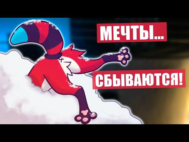  ЕНОТ застрял в сугробе!  Фурри прогулка, реакция людей, обнимашки и позитив