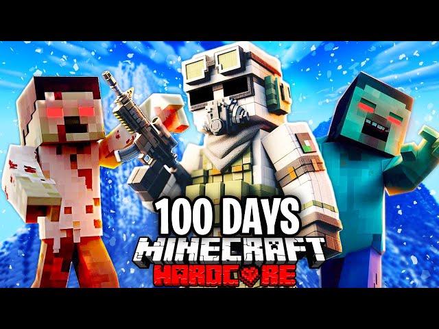 I Survived 100 Days in a WINTER APOCALYPSE in Hardcore Minecraft!