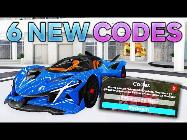 Vehicle Legends (2024) CODES *SEPTEMBER* ALL NEW ROBLOX Vehicle Legends CODES!