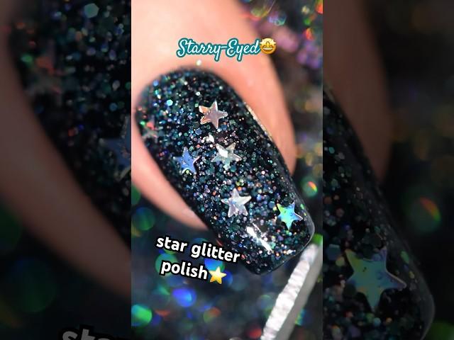 This glitter polish has ⭐️stars⭐️