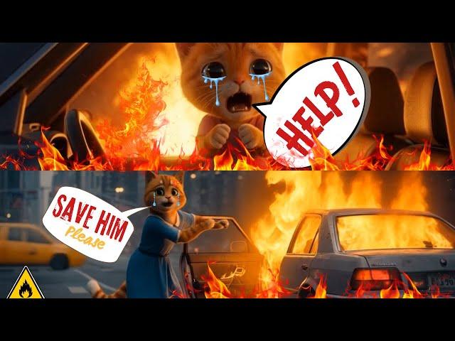Kitten Left Alone in a Car… The Ending Will Break You  #meow #shorts #Kitten  #cataistory #catmeow