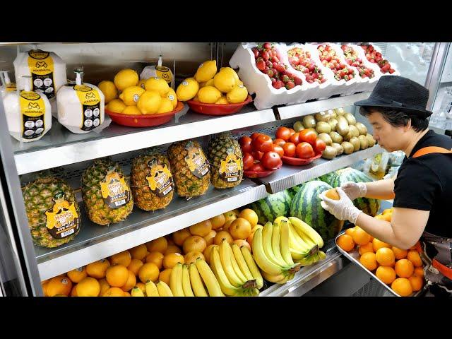 Clean and fresh! Korean fruit juice shop, Korean street food