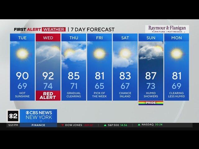 First Alert Weather: Tracking heat advisory, thunderstorms approaching NYC area