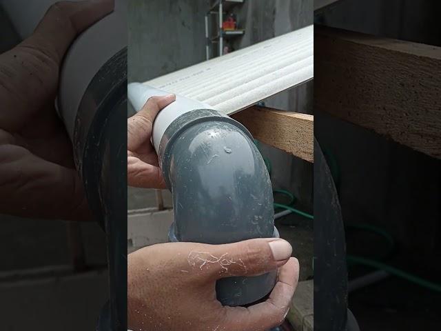 make water drainage from the roof with pipes #craft  #diy #handyman #pipe
