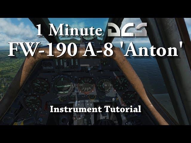 1 Minute DCS - FW190 A-8 'Anton' - Instrument Tutorial