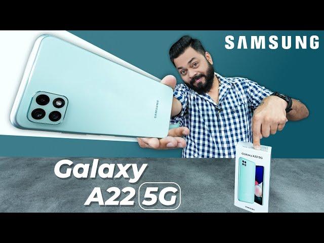 Samsung Galaxy A22 5G Unboxing And First Impressions  Dimensity 700, 11 5G Bands,90Hz Screen & More