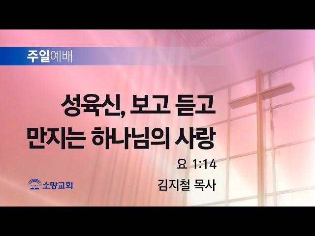 [소망교회] 성육신, 보고 듣고 만지는 하나님의 사랑 / 요 1:14 / 주일설교 / 김지철 목사 / 20241006