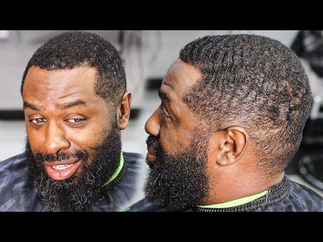 $100 NATURAL LINE UP/ FADED BEARD/ HAIRCUT TUTORIAL